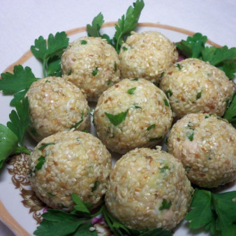 Закусочные шарики с печенью трески