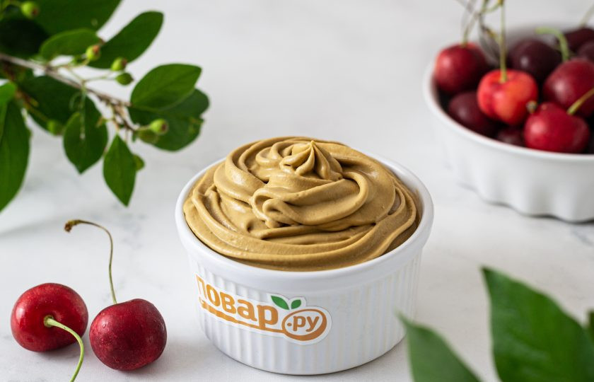 1. Этап. Вегетарианский крем для торта: Вегетарианский крем для торта готов.