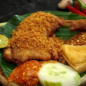 Ayam Penyet Pedas (Indonesian Spicy Penyet Chicken)