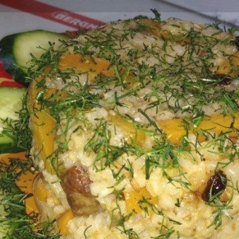 Плов из бурого риса