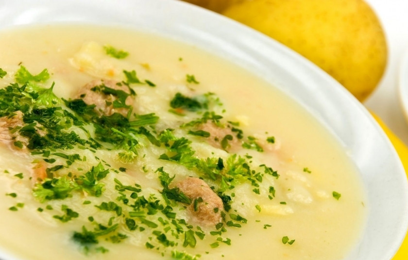 1. Этап. Суп-пюре из опят: 10. Наше блюдо готово! Приятного аппетита!