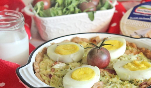 1. Этап. Киш «Осень»: Вынуть киш из духовки, остудить до теплого и подать к столу.