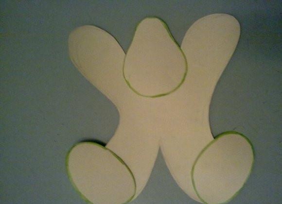 1. Этап. Торт Собачка из крема: Вот так будет собираться торт.