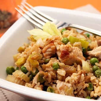 1. Этап. Коричневый рис с индейкой и овощами: Готово! Приятного аппетита! :)