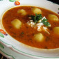 Картофельный суп с помидорами
