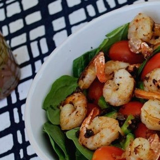 Заправка для салата с рукколой и креветками