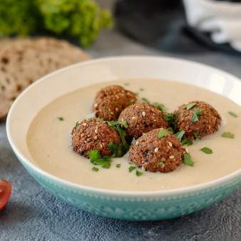 Картофельный суп с фалафелем