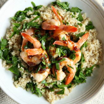 Balsamic-Glazed Shrimp with Quinoa