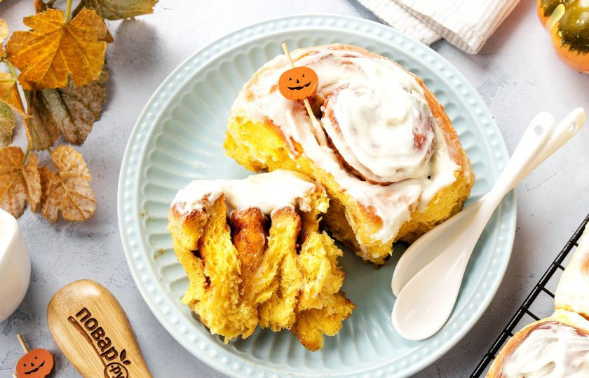 1. Этап. Тыквенные синнабоны: Подавать рекомендую сразу же. Невероятно вкусно! Приятного аппетита!