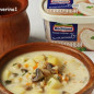 Сырный суп с грибами