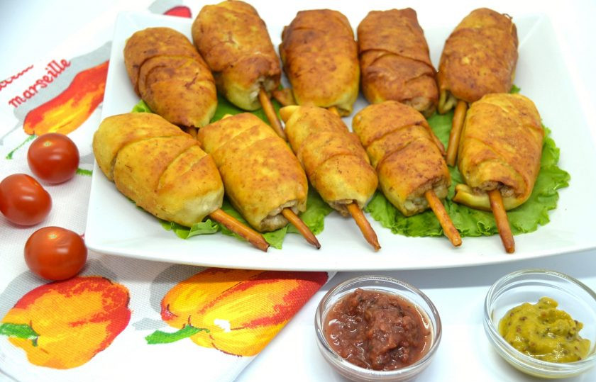 1. Этап. Ложные куриные ножки: Подавайте 