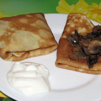 Блины с грибами