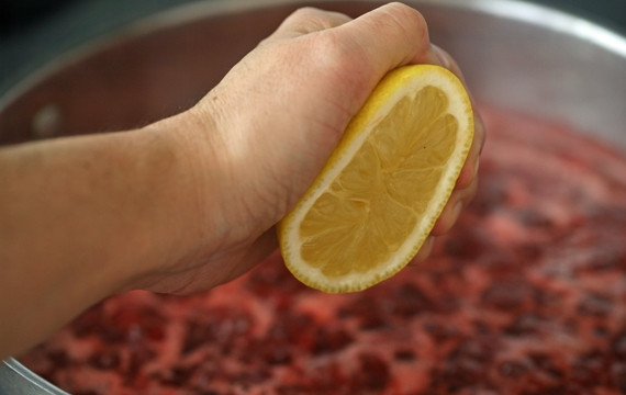 1. Этап. Джем без сахара: 8. Добавьте сок лимона. Через пару минут джем можно снимать с огня. Разлейте его по заранее подготовленным чистым баночкам и остудите.