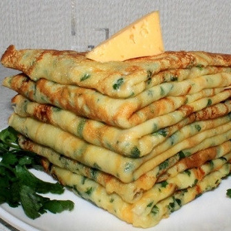 Сырные блинчики с петрушкой