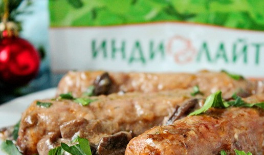 1. Этап. Купаты с грибами в соусе: Приятного аппетита.