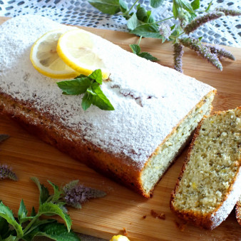 Лимонный кекс с мятой