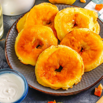 Жареные яблочные кольца