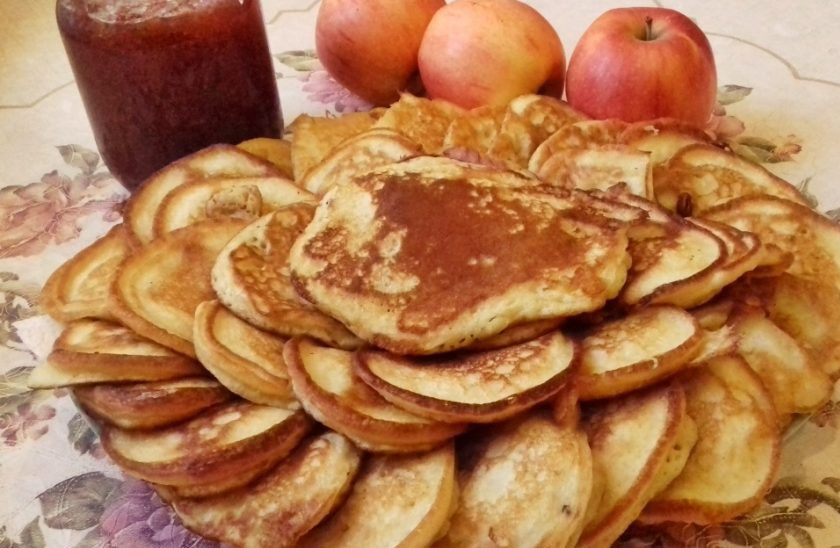 1. Этап. Оладьи на снежке: Приятного аппетита!