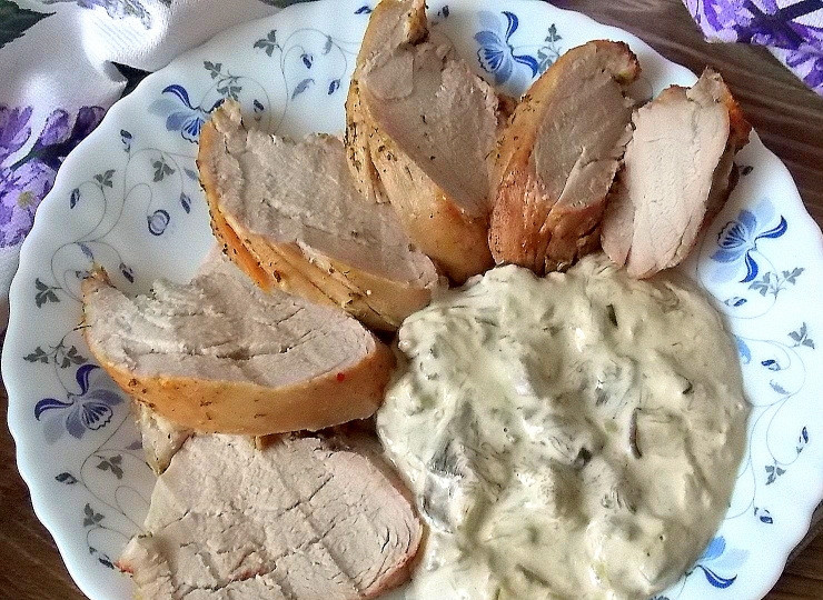 1. Этап. Свиная вырезка по-французски: Приятного аппетита!