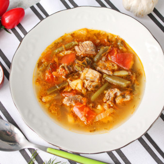 Суп из говяжьей грудинки