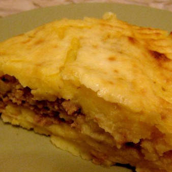 Картошка со свининой и сыром в духовке