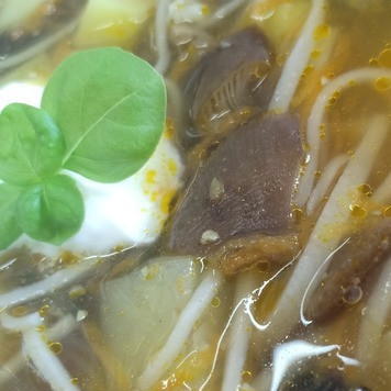 1. Этап. Постный грибной суп с лапшой: Приятного аппетита!