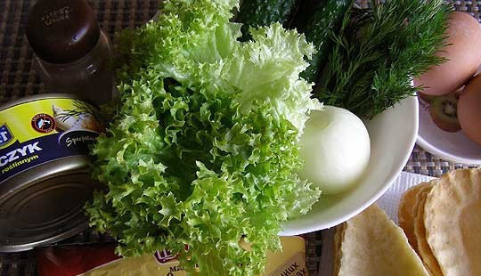 1. Этап. Тарталетки с сайрой: Наши ингредиенты.