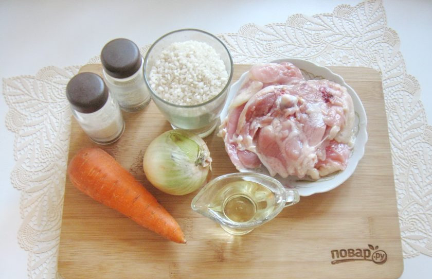 1. Этап. Шилаплави: Подготовьте ингредиенты для приготовления шилаплави.