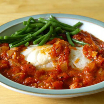 Треска в томатном соусе