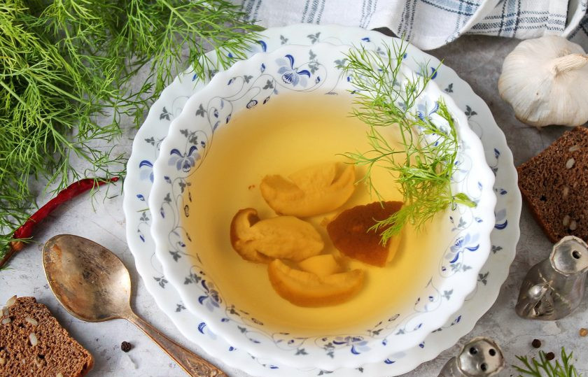 1. Этап. Грибной бульон: Приятного аппетита!