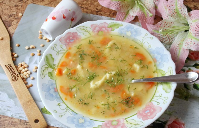 1. Этап. Гороховый суп с клецками: Гороховый суп с клецками готов. Подавайте на первое в обед.