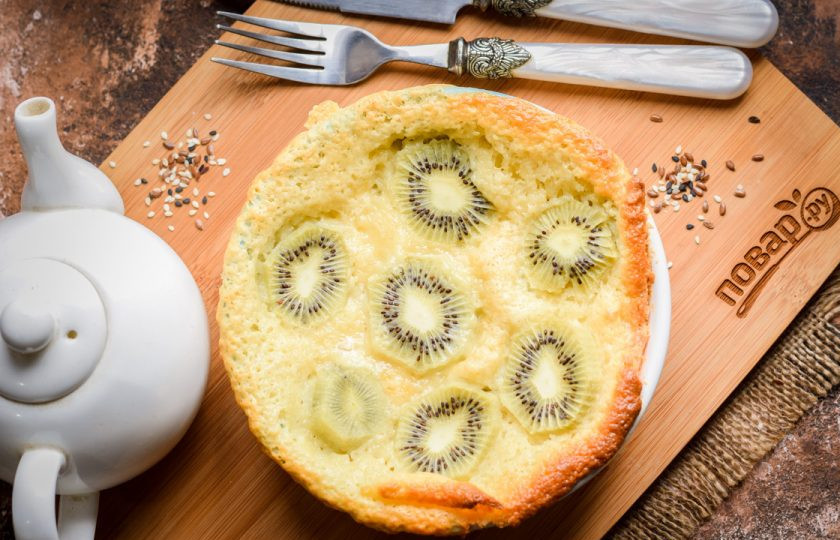 1. Этап. Пирог с киви на сметане: Приятного аппетита!