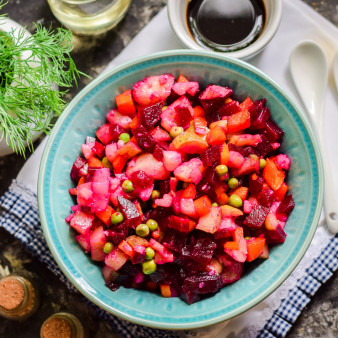 Винегрет с соевым соусом