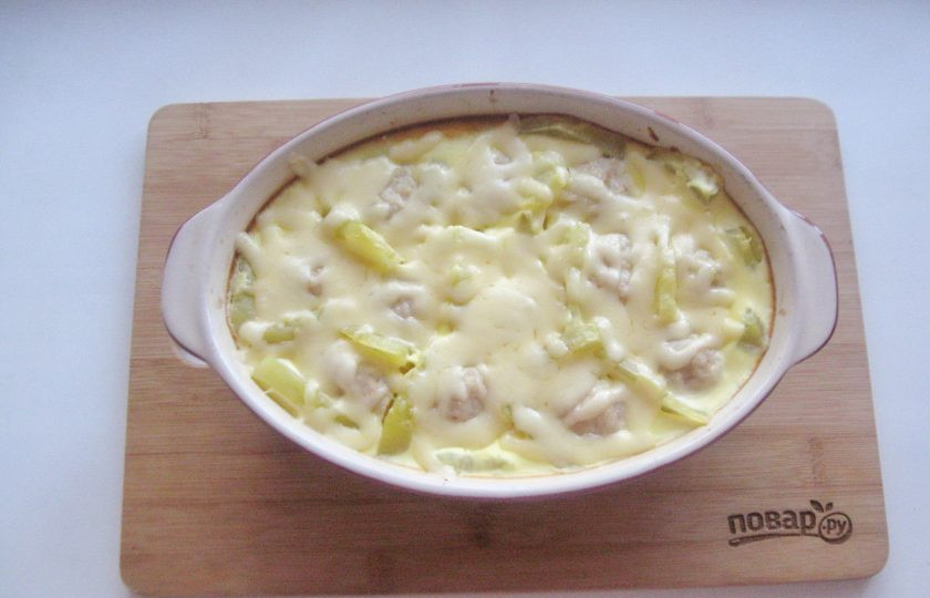 1. Этап. Запеканка с тефтелями: Запеканка с тефтелями готова.