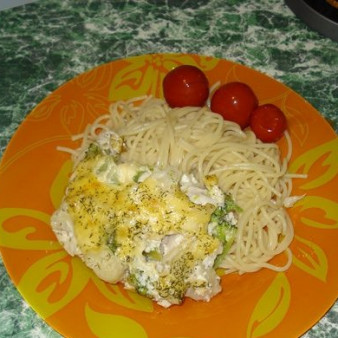 Курица с брокколи и цветной капустой