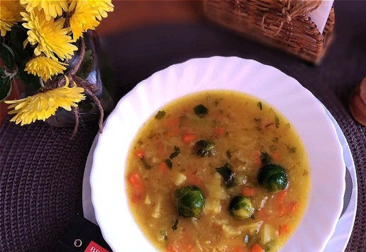 1. Этап. Капустный суп с рисовой полентой: Подаём к обеду.