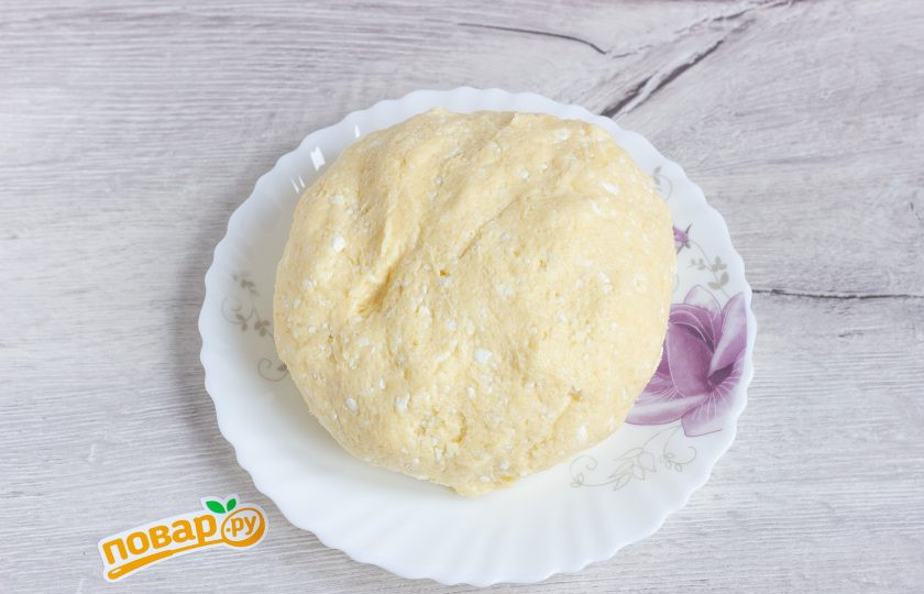 1. Этап. Творожное печенье с корицей и кунжутом: Наше тесто готово.