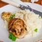 Chicken with mushrooms in sour cream