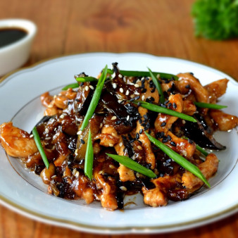 Курица по-китайски с баклажанами