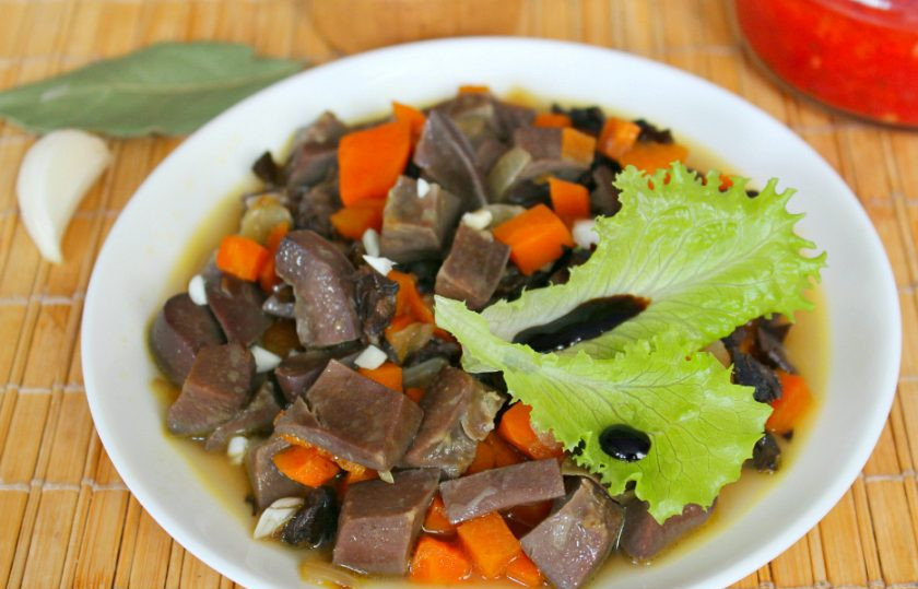 1. Этап. Тушеные свиные почки: Тушеные почки с грибами готовы. Приятного аппетита!