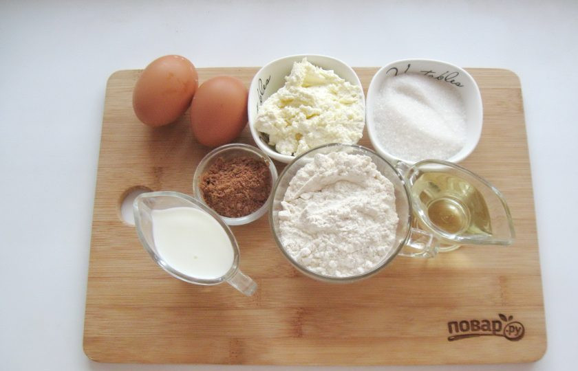 1. Этап. Пирог Стеганое одеяло: Подготовьте все необходимые продукты.