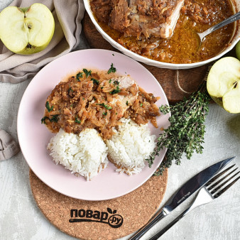 Свинина под горчичным соусом