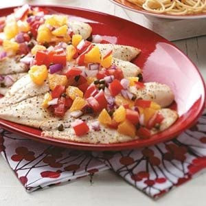Tilapia with Tomato-Orange Relish