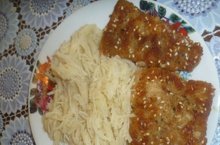 1. Этап. Минтай в панировке: Приятного аппетита!