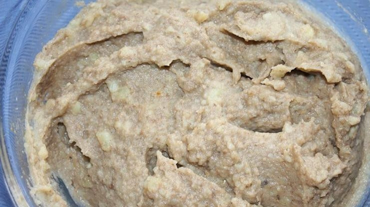 1. Этап. Суп-пюре из опят: 7. Готовый картофель и грибы измельчаем в блендере.