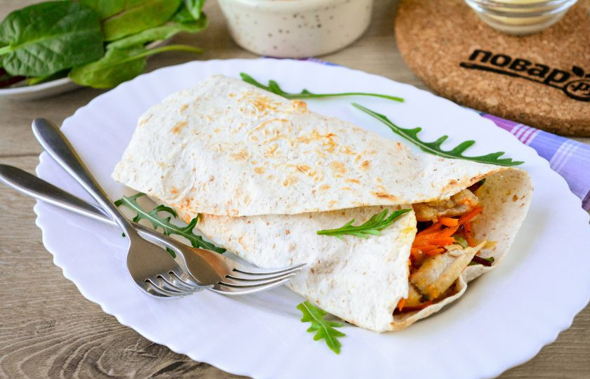 1. Этап. Шаурма в лепешке по-домашнему: Приятного аппетита!