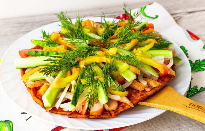 1. Этап. Курица с овощами на гречневой галете: Приятного аппетита!