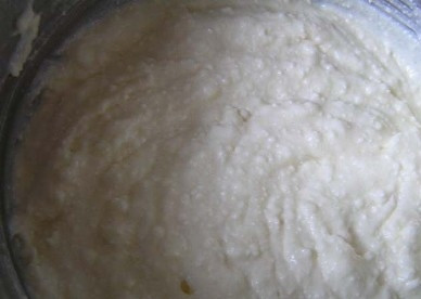 1. Этап. Шоколадный рулет с бананом: И перебиваем это все миксером в однородную массу.