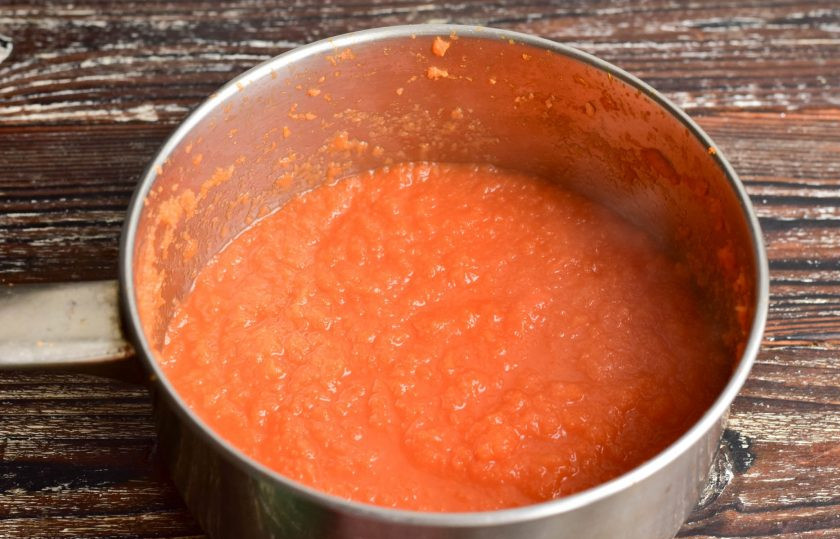 1. Этап. Морковное желе: Хорошо перемешайте.