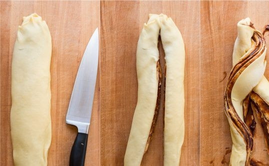 1. Этап. Бабка с шоколадом: 5. Накройте тесто пленкой и поместите его на 15 минут в холодильник. Каждую 